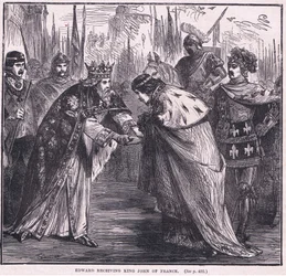 Édouard recevant le roi Jean de France en 1357